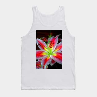 Pink Lily Lilium Herbaceous Flowering Plants Tank Top